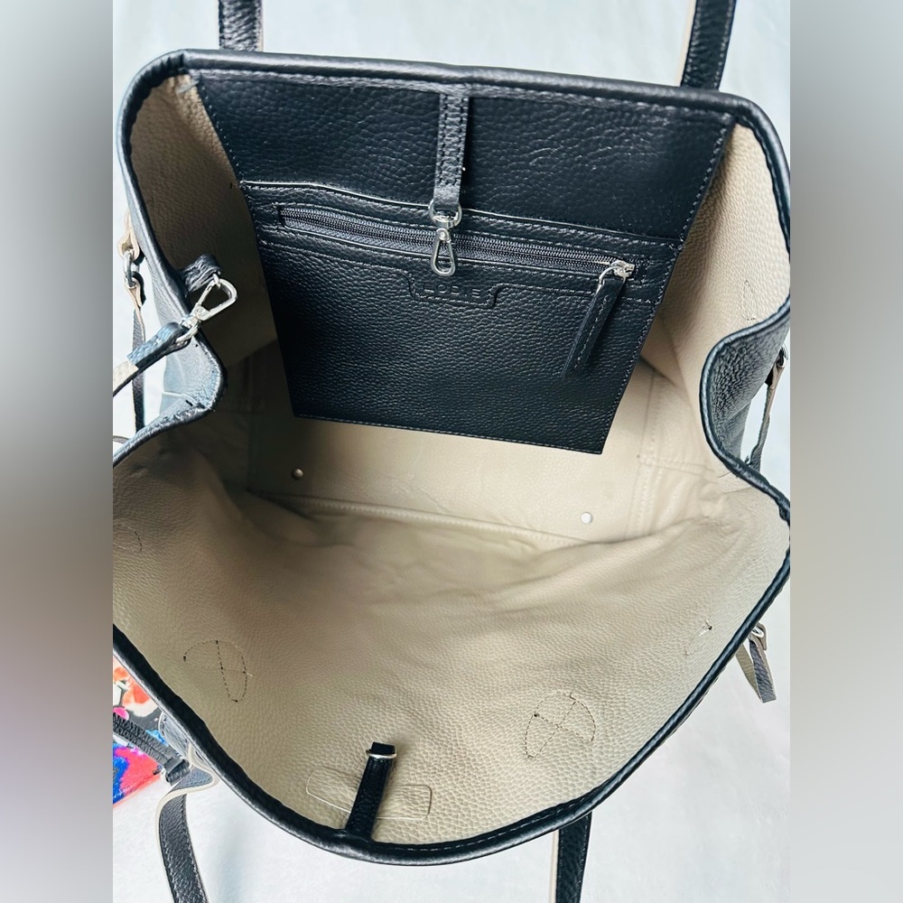 Lodis Black Leather Tote Bag - Picture 8 of 9
